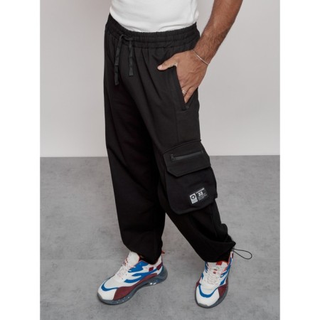 Sports male trousers, size 56, black color-16