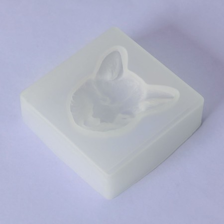 Mold "Muzzle", silicone, 8 × 8 × 2.3 cm, white color-1