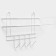 Bath shelf straight, 4 hooks, 33 × 12.5 × 21 cm, white color