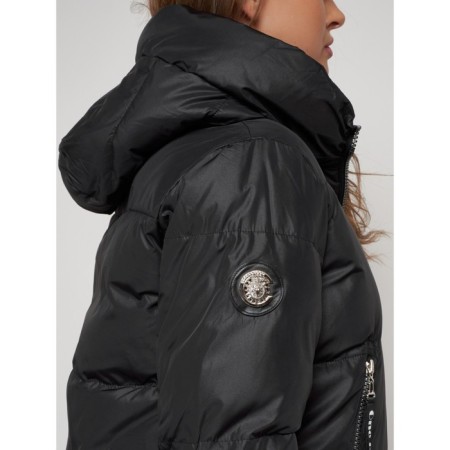 Coat insulated winter female, size 44, black color-14
