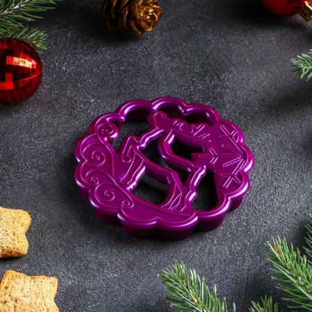 Form for carved gingerbread "Northern deer", purple color-2
