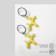 Earrings "dogs" toy, yellow color in silver