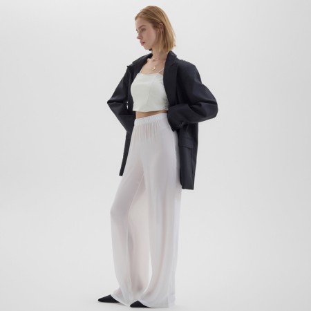 Women's pants Minaku: Casual Collection, white color, size 52-9