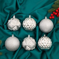 Set of balls plastic D-8 cm, 6 pcs 