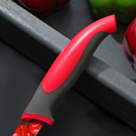Kitchen knife with an anti -wagoning coating of the valve "cherries", blade 8 cm-2