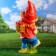 Garden figure "Dwarf with medium mushrooms", 55x24x21cm, mix