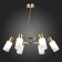 Suspended EVOLUCE lamp. Sle1139-303-06. Gessi. 6x60 watts, E14, 72x72x19 cm, brass color