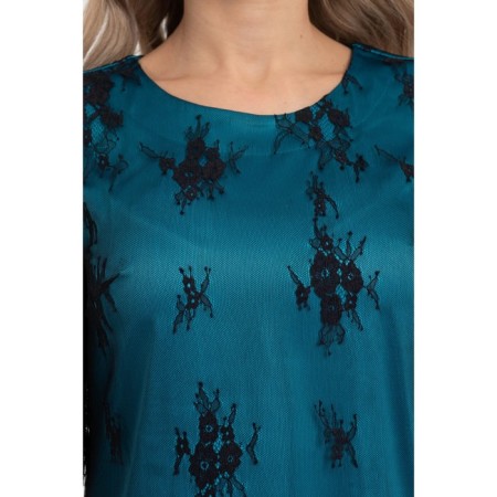 Women's dress, size 42, black color, blue-1