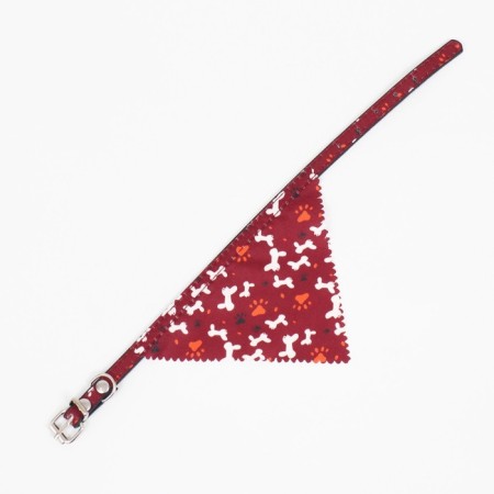 Collar with a scarf "Bright Life", 32 x 1 cm, burgundy-6