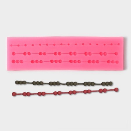 Mold "Beads", silicone, 15.5 × 4.5 × 1.3 cm, color mix