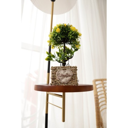Kashpo wicker share "I love you", 13 × 8 × 8 cm, brown color-5