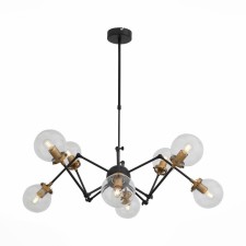 Ceiling Ceiling ST LUCE. SL234.402.08. Varieta. 8x40 watts, E27, 89x89x54 cm, black color, gold