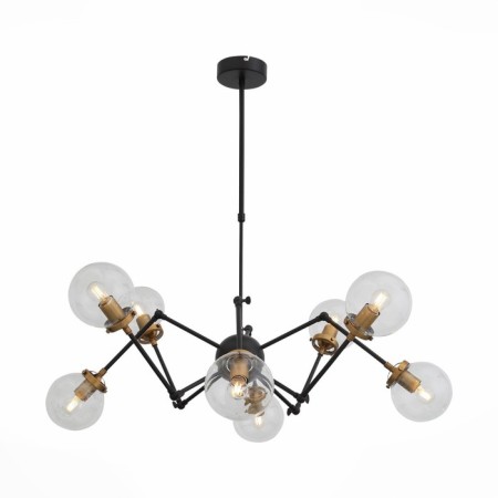 Ceiling Ceiling ST LUCE. SL234.402.08. Varieta. 8x40 watts, E27, 89x89x54 cm, black color, gold