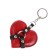 Leather keychain for a car key, heart, genuine leather