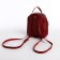 Women's backpack of artificial leather with lightning, 1 pocket, burgundy color