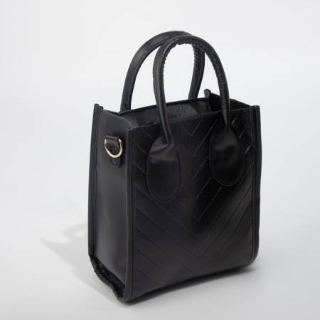 Bag Female Tout with zipper, black color-1