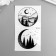 Black "Night and Forest" tattoo on the body 10.5x6 cm