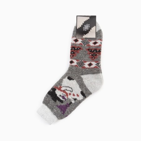 Women's socks "Snowman" Sand color, size 25-3