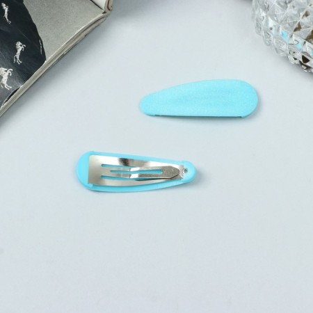 Invisibility for hair "Adeli" (set 2 pcs) shine continuous, 5 cm, blue-2