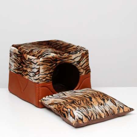 Transformer house square 43 x 43 x 34 cm, tiger coloring-4