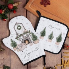 Kit kitchen magic winter mittens of 20x28cm, 19x19cm tack, 100%HL