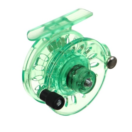 Inertial coil, plastic, diameter 6 cm, guide fishing lines, green color, 109-3