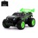 A radio -controlled “researcher” jeep works on batteries, green color