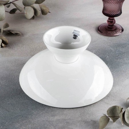 Porcelain vase for fruit Wilmax Olivia, 24 × 11.5 cm, white color-2