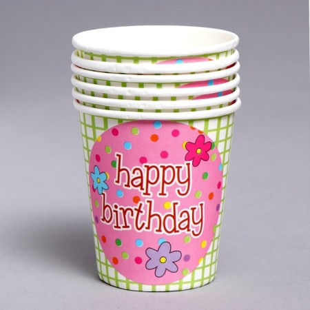 Paper glasses "Happy birthday", in a set of 6 pieces-1