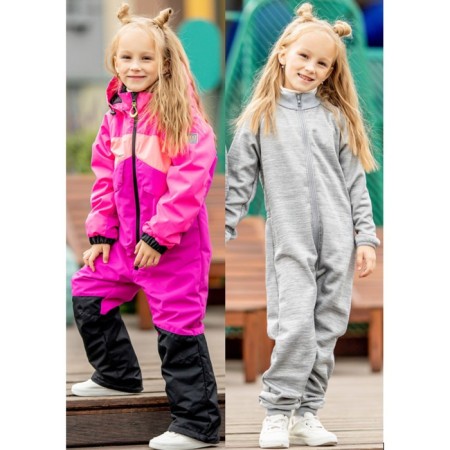 Overalls with undercut children, height 110 cm, pink color