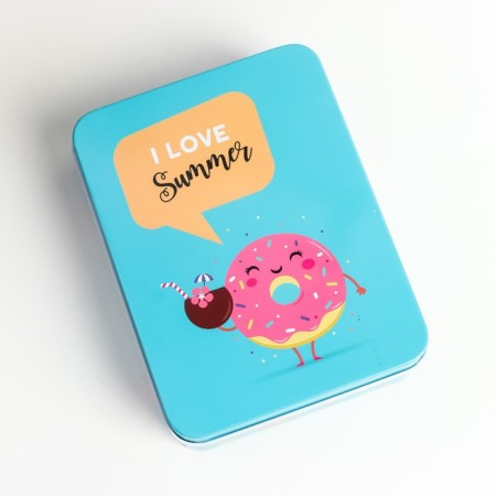 Casket Metal Rectangular "Adventures of Donut" MIX 12x9x4 cm-2