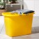 A rectangular bucket, 15 l, pug, with a drain and an exalted, the color of a mix