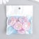 Decor for creativity plastic "A shell with stars" lilac 2.9x2.5 cm