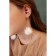 New Year's Earrings "Balls" deer horns, black and white color in gold