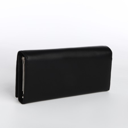 Women's wallet on a magnet, black color-1