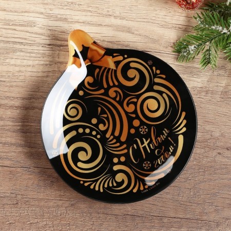A plate with a nose "Happy New Year", 15.4 x 18 cm-1