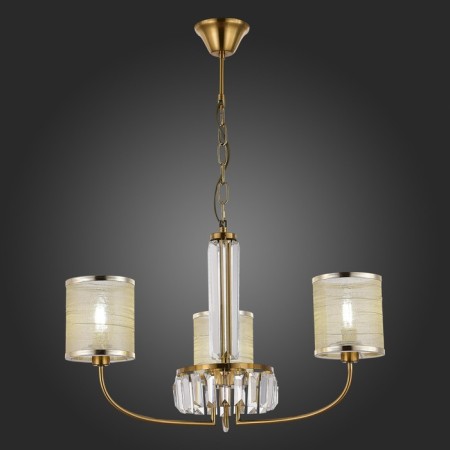 Suspended EVOLUCE lamp. Sle1119-303-03. Ellisse. 3x40 watts, E14, 65x65x39 cm, brass color-4