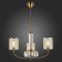 Suspended EVOLUCE lamp. Sle1119-303-03. Ellisse. 3x40 watts, E14, 65x65x39 cm, brass color