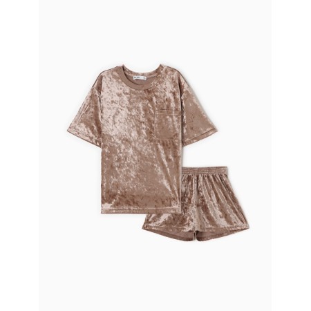 The female set (T -shirt and shorts) KAFTAN VELVET p. 44-46, coffee-8