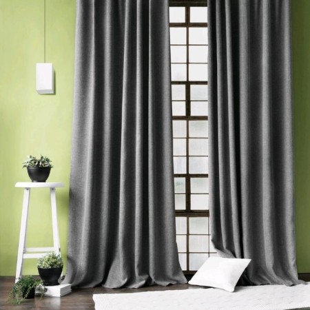 Set of curtains "Baddy", size 200 x 270 cm - 2 pcs, picking up - 2 pcs, black