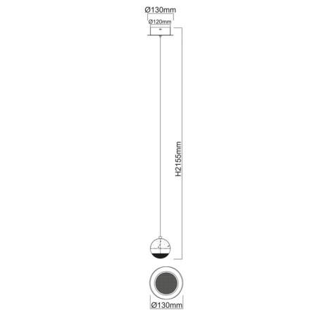 Capelia lamp, size 14x205x14 cm, LED-12