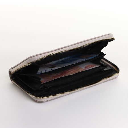 Women's wallet with lightning, gray color-3