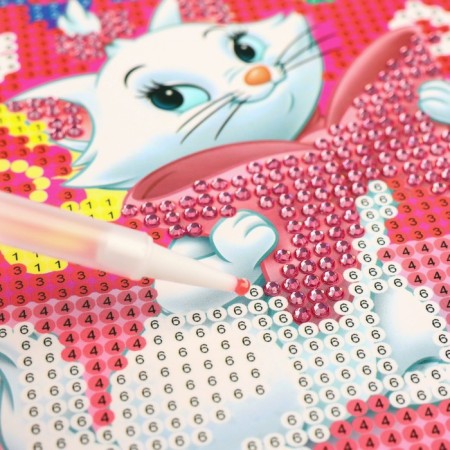 Diamond mosaic, 16x10.5cm, cats aristocrats-3