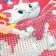 Diamond mosaic, 16x10.5cm, cats aristocrats