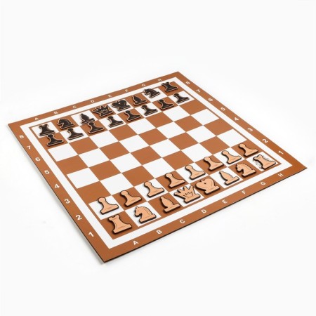 Demonstration chess 60 x 60 cm "Game time" on a magnetic board, 32 pcs, brown-2