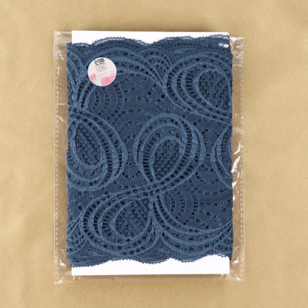 Lace elastic fabric, 180 mm × 2.7 ± 0.5 m, blue color-4