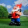 Garden figure "Dwarf with a watering can" medium 26x15x40cm