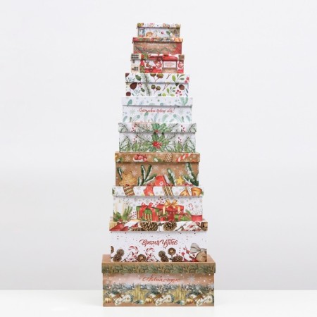 A set of boxes 10 in 1 “Miracles Time”, 32.5 x 20 x 12.5 - 12 x 7 x 4 cm-2
