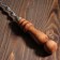 Shampoo with a wooden handle, working length - 40 cm, width - 10 mm, thickness - 3 mm with a pattern