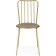 Chair on a metal frame Avalon Metal/velor, gold/beige 39x48x86 cm